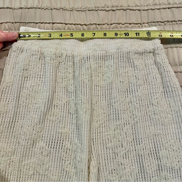 Lulus Cream White Sheer Floral Lace Wide Leg Pants Extra Small Boho Loungewear - Picture 5 of 7